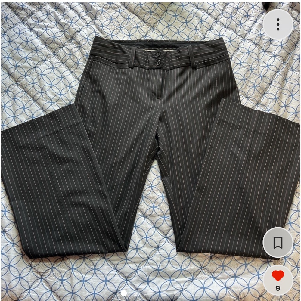 Pin striped low waisted flare pants 🤭
